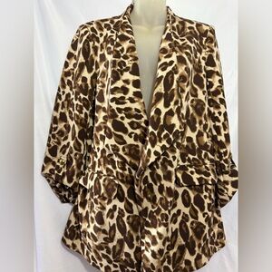 Denim 24/7 Leopard Print Blazer – Women’s 12W